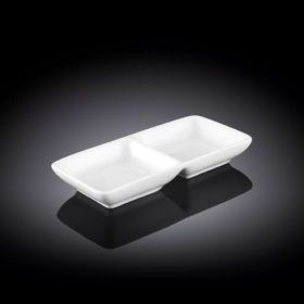 Pozuelo Pequeño Salsera Dividida de Porcelana