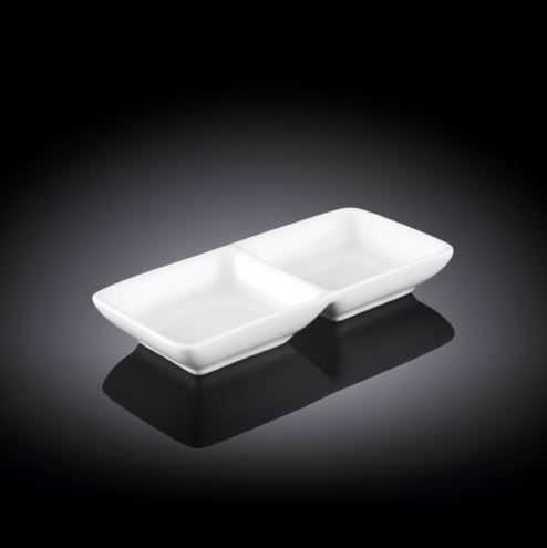 Pozuelo Pequeño Salsera Dividida de Porcelana