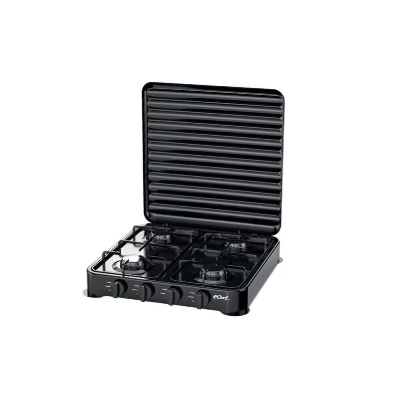 Cocineta A Gas 4 Quemadores Con Tapa Metalica Echef Pro H003