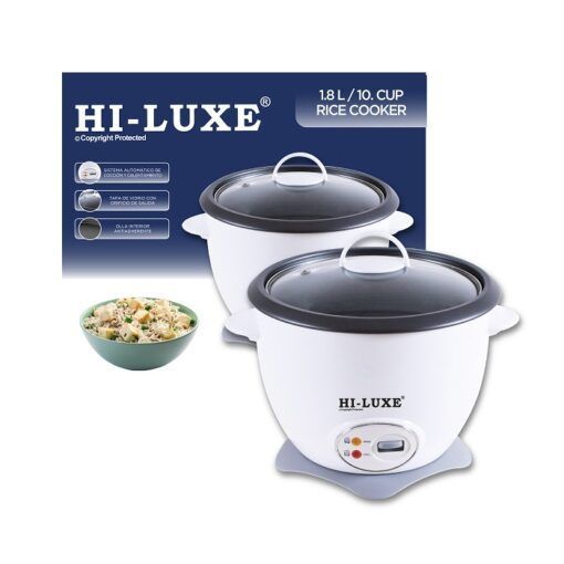 Olla Arrocera Hi Luxe 10 Tazas 1.8 Litros Blanca