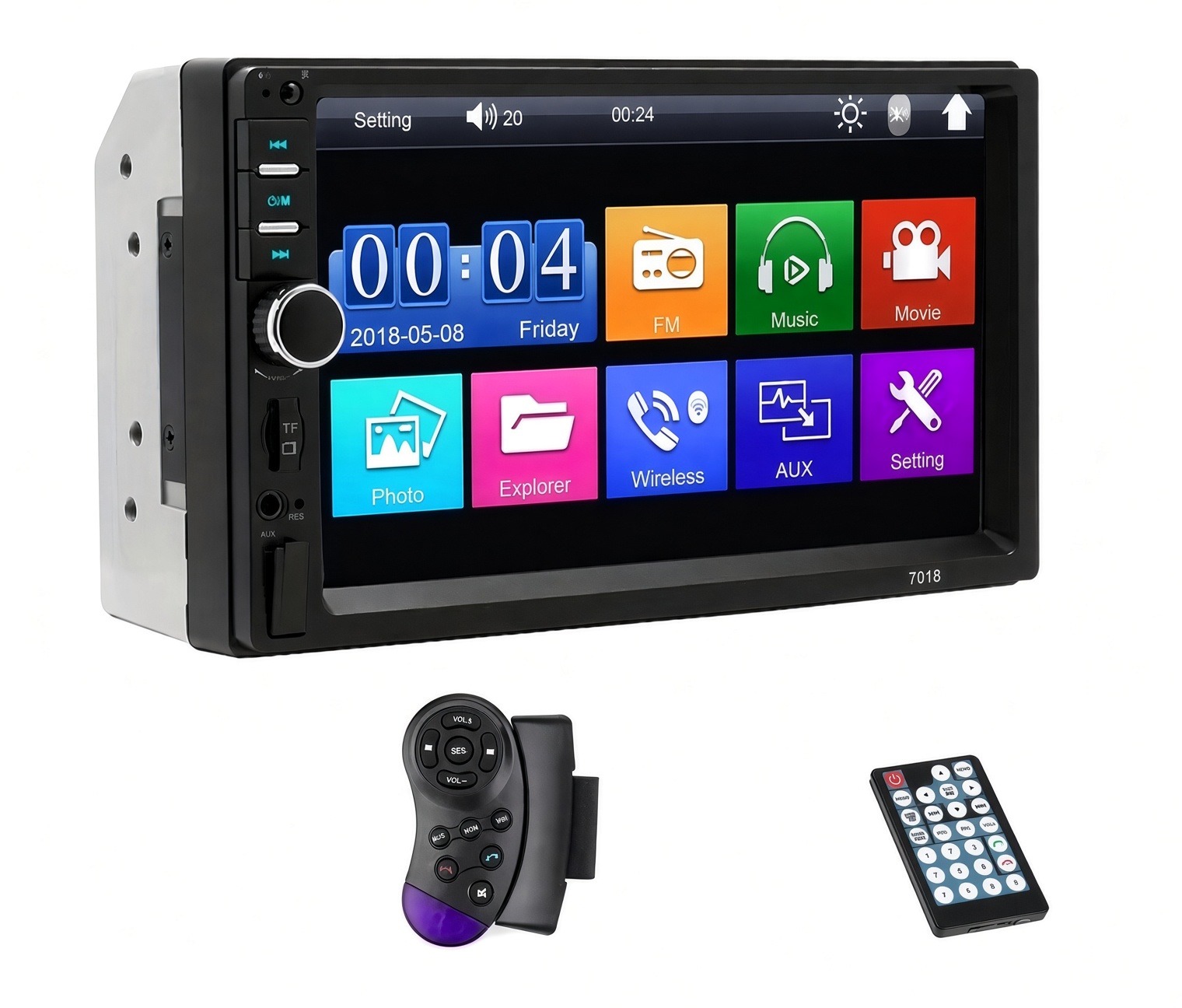 Radio Para Carro 7 Pulgadas Tactil Doble Control Ctt-7018
