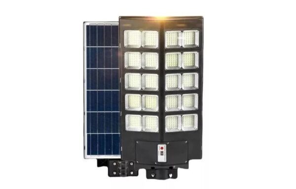 Lampara Solar Led Reflector Solar 1200w Poste Exterior