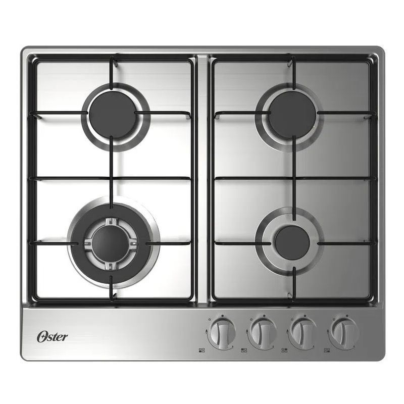 Encimera A Gas 4 Quemadores Oster Empotrable Os-gc204bss