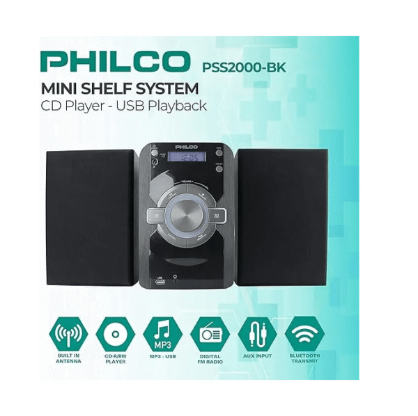 Minicomponente Philco + Bluetooth +cd Am/fm Pss2000-bk - Imagen 2