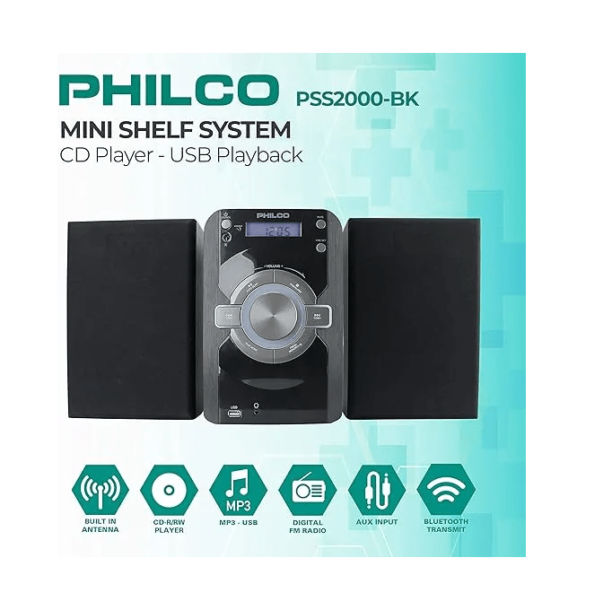 Minicomponente Philco + Bluetooth +cd Am/fm Pss2000-bk - Imagen 2
