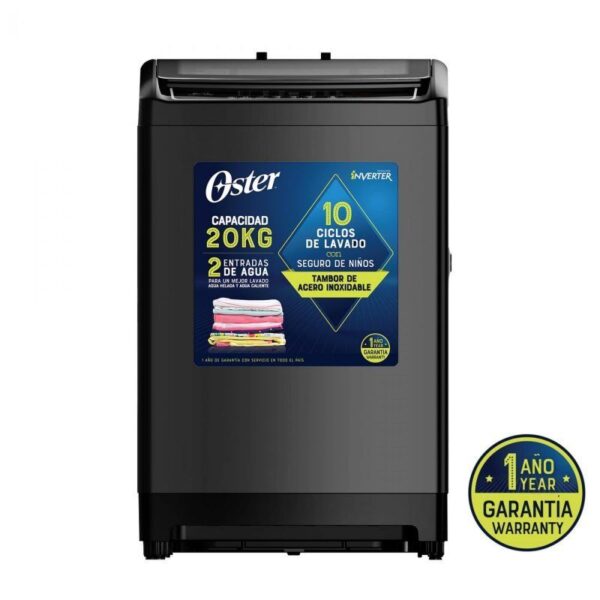 Lavadora Oster 20kg Control Digital Inverter Os-wsmd20wbsi