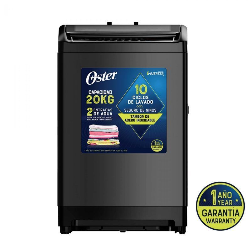 Lavadora Oster 20kg Control Digital Inverter Os-wsmd20wbsi