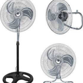 Ventilador 18 Pulgadas Pedestal, Piso Y Pared 3 Velocidades