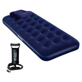 Colchón Inflable 1 Plaza + Inflador Y Almohada Tvcorner 12201