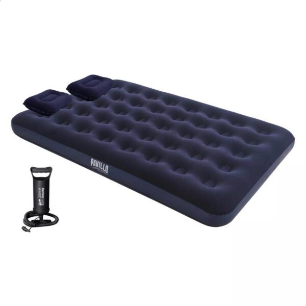 Colchón Inflable 2 Plaza + Inflador Tvcorner 191x137x22cm - Imagen 2