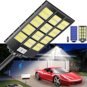 Lampara Solar Led Reflector Solar 2400w Poste Exterior - Imagen 2