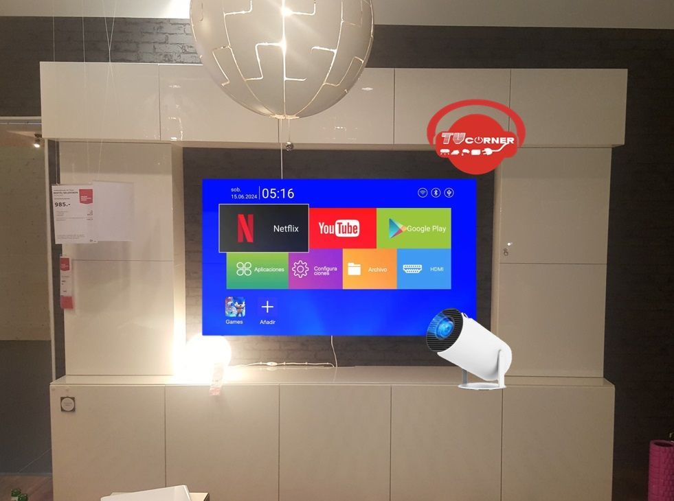Proyector Mini Portatil Android Wifi Hdmi Altavoz Hy300 - Imagen 2