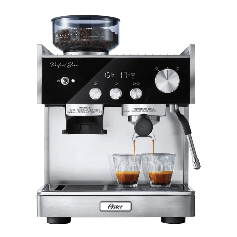 Cafetera Perfect Brew Máxima Oster®15 Bares, Espresso, Latte BVSTEM7400