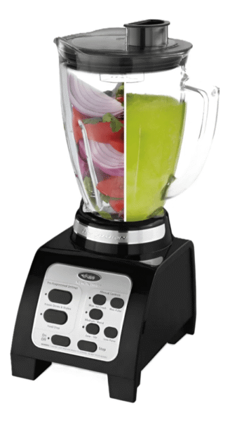 Licuadora Reversible Cuchillas 6 Aspas Con Vaso De Vidrio