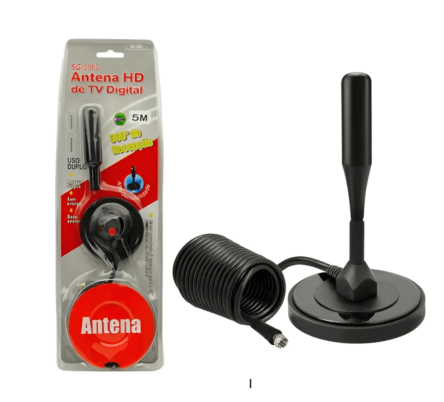 Antena Tv Digital Interna De Canales Abiertos 5 Mts Sg-3003
