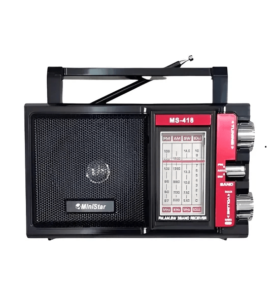 Radio Fm-am A Luz Y Pilas Ministar Usb 3 Bandas Ms-418