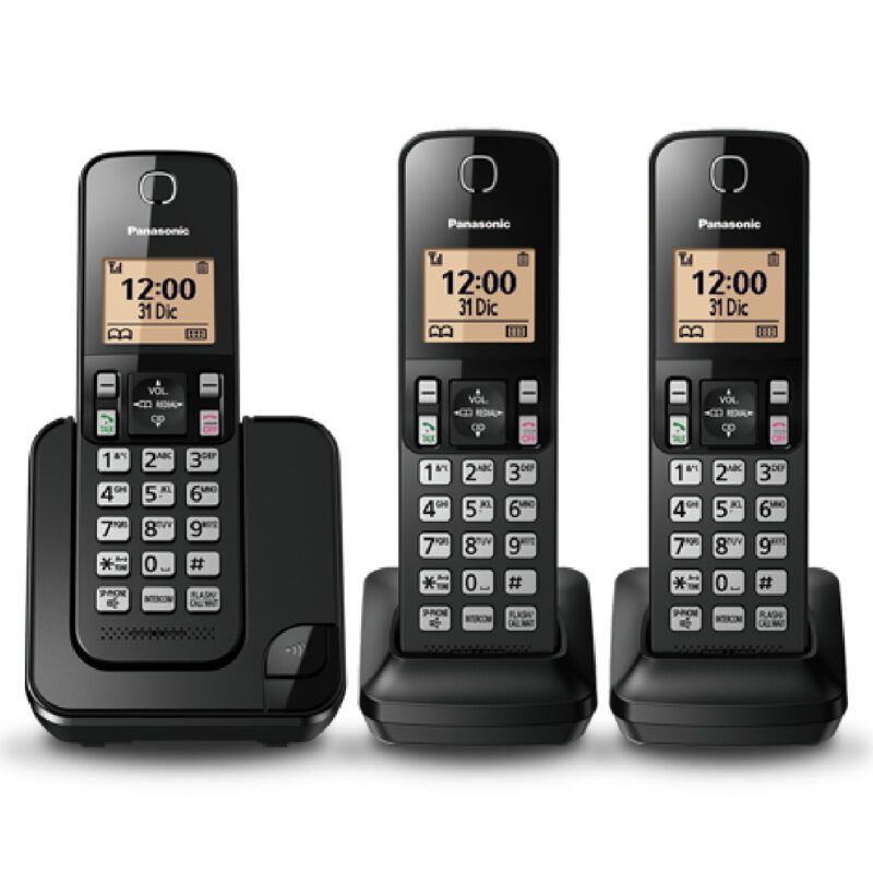Teléfono Panasonic Inalámbrico De 3 Base Kx-tgc353