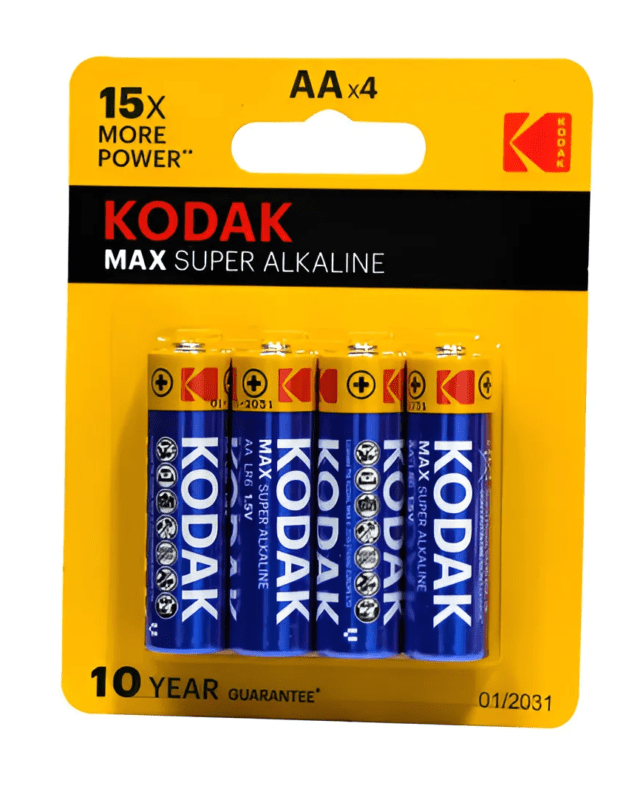 Pilas Alcalina Aa 4 Unidades Kodak Max Super Cat30820388