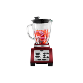 Licuadora Reversible Cuchillas 6 Aspas Con Vaso De Vidrio ROJA