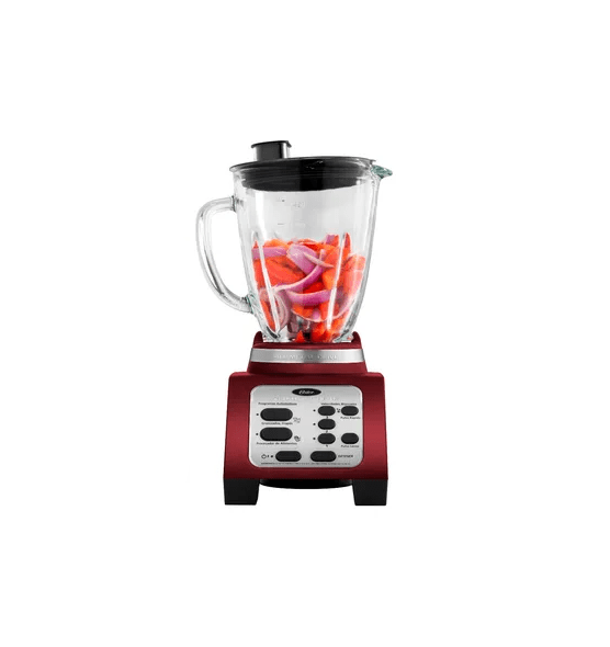 Licuadora Reversible Cuchillas 6 Aspas Con Vaso De Vidrio ROJA