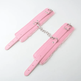 Esposas De Cuero Pu Ajustables Con Peluche Sk-025 - Imagen 3
