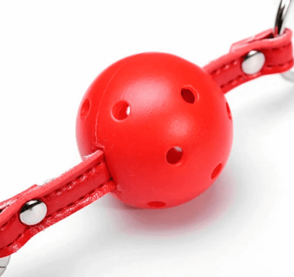 Mordaza De Bola Con Agujeros Bondage Ajustables Ks-006 - Imagen 2