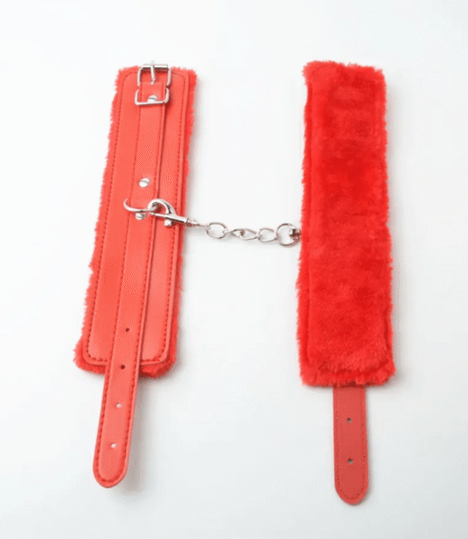 Esposas De Cuero Pu Ajustables Con Peluche Sk-025 - Imagen 2