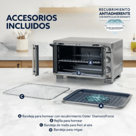 Horno Freidora De Aire Oster 25 Litros Tssttv25fdmafns - Imagen 3