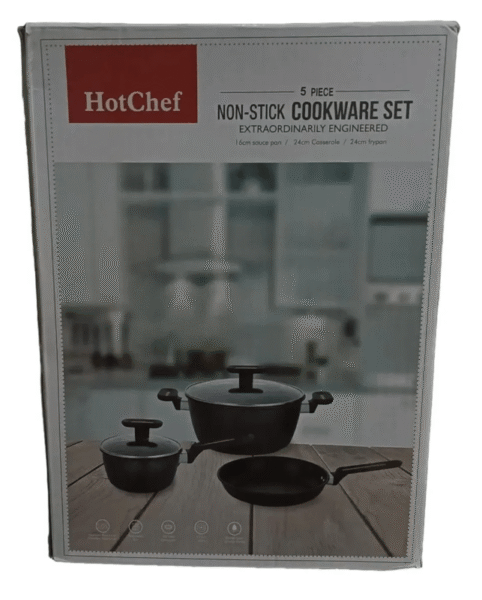 Juego De Ollas Antiadherente De Grafito 5 Pieza Hotchef Gt-9 - Imagen 2