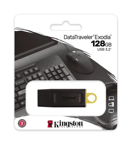 Flash Memory Kingston Exodia Usb 3.2 Dtx-128gb 6607187d