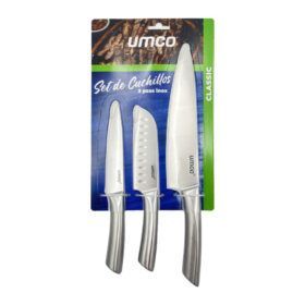 Juego De Cuchillos Umco  Inox 3 Piezas  9496