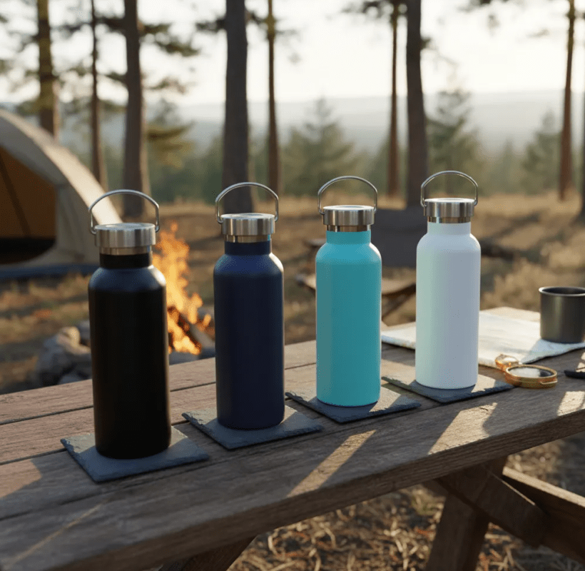 Termo De Acero Inoxidable Aislado De Camping Botella