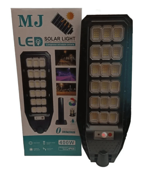 Lampara Solar Led Reflector Solar 400w Poste Exterior D-2154