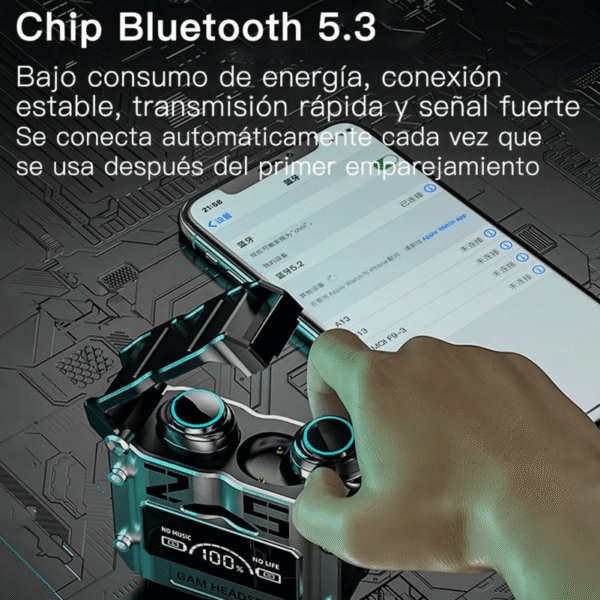 Audífonos Inalámbricos Bluetooth 5.3 Táctil Hi-fi M25 - Imagen 2