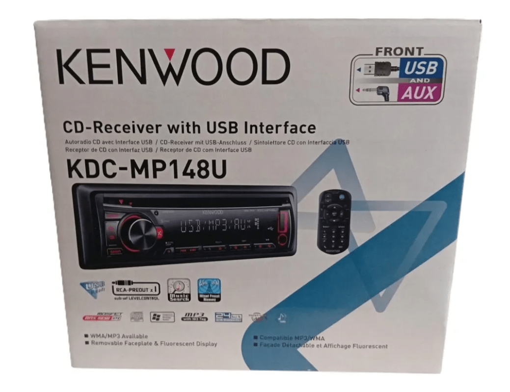 Radio Para Carro Kenwood Receptor De Audio 1 Din Kdc-mp148u - Imagen 2