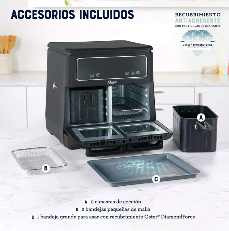 Freidora De Aire Flex 2 Zonas De Cocción 11 L Ckstaf11mcddf - Imagen 3