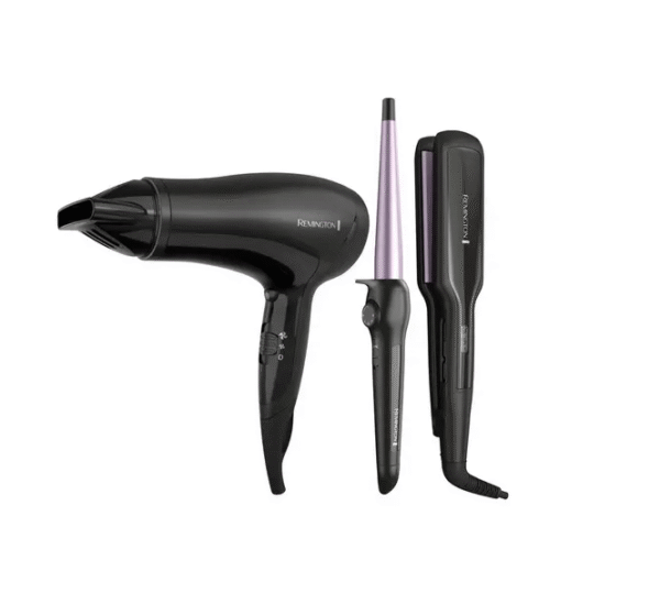 Combo Secadora De Cabello + Plancha + Rizador Remington S552