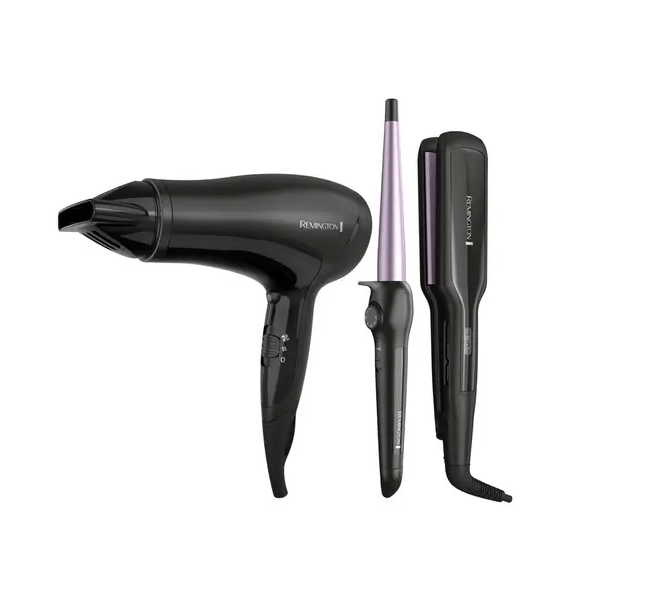 Combo Secadora De Cabello + Plancha + Rizador Remington S552