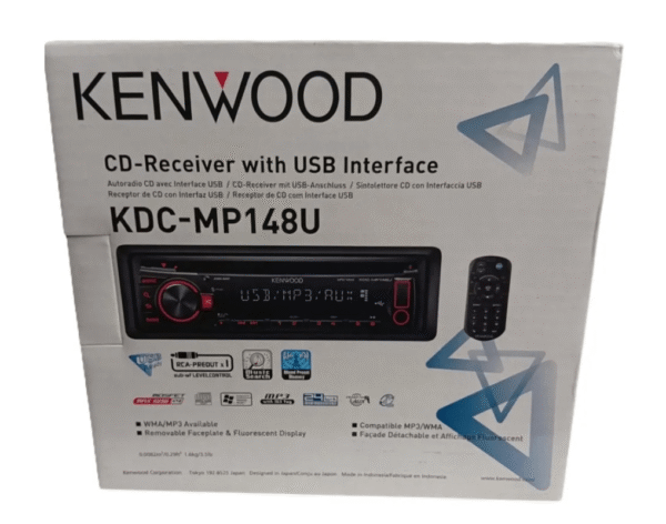 Radio Para Carro Kenwood Receptor De Audio 1 Din Kdc-mp148u - Imagen 3