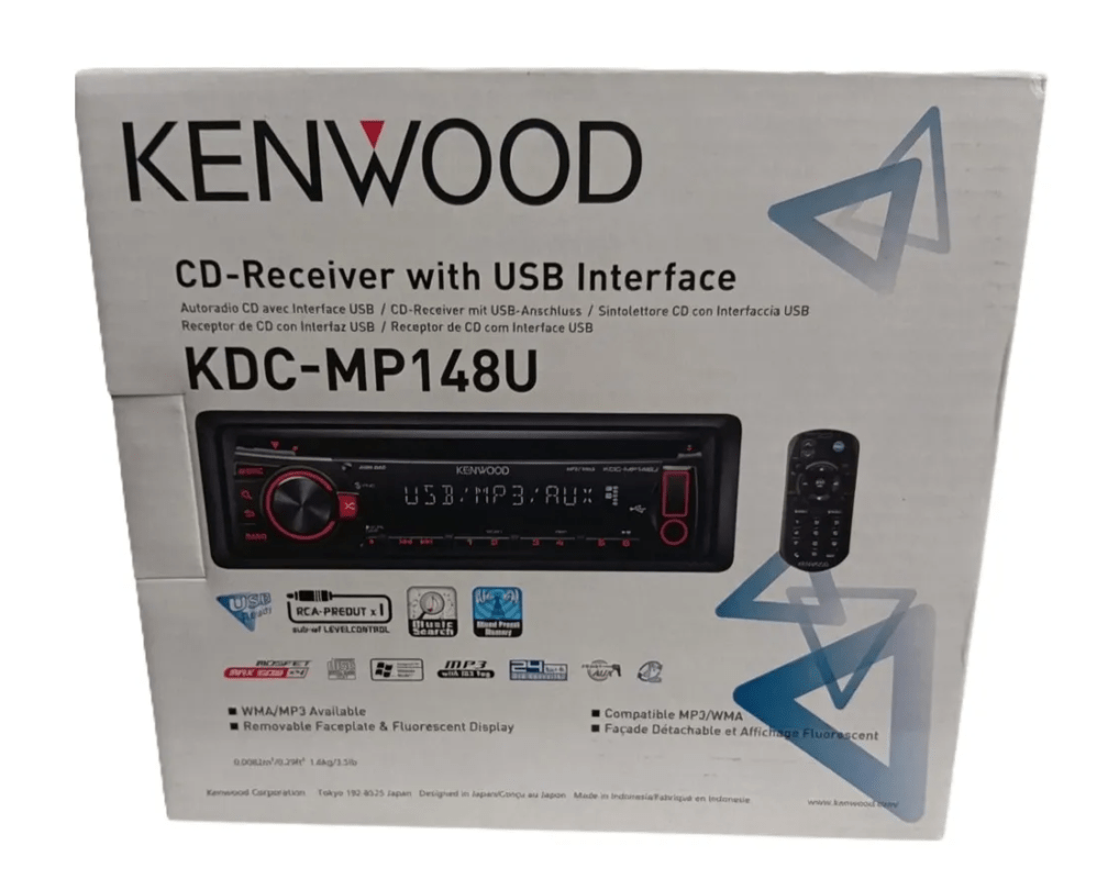 Radio Para Carro Kenwood Receptor De Audio 1 Din Kdc-mp148u - Imagen 3