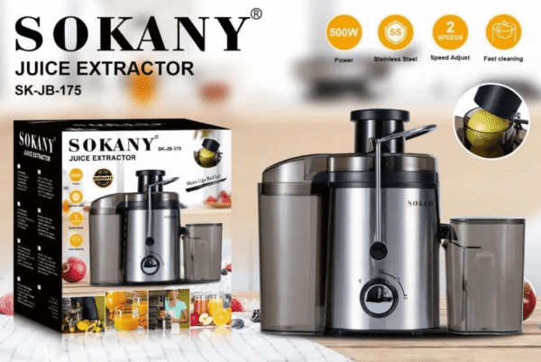 Extractor De Jugos Y Fruta Sokany Acero Inoxidable Sk-jb-175 - Imagen 3