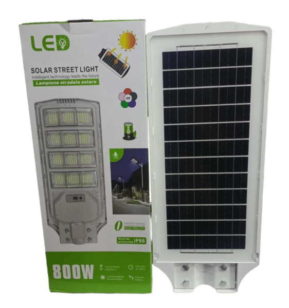 Lampara Solar Led Reflector Solar 800w Poste Exterior Tyn-95
