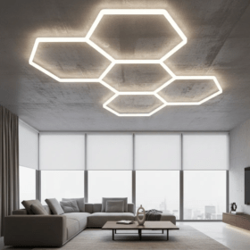 Lampara Estructurada Led Diseño Hexagonal 5 Hexagonales 501a