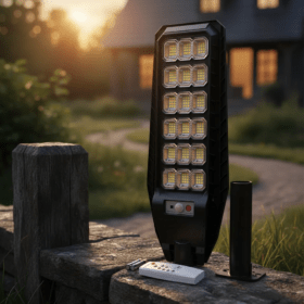 Lampara Solar Led Reflector Solar 400w Poste Exterior D-2154 - Imagen 3