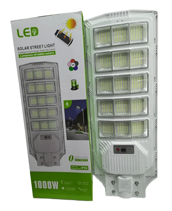 Lampara Solar Led Reflector Solar 1000w Poste Exterior Tyn-9
