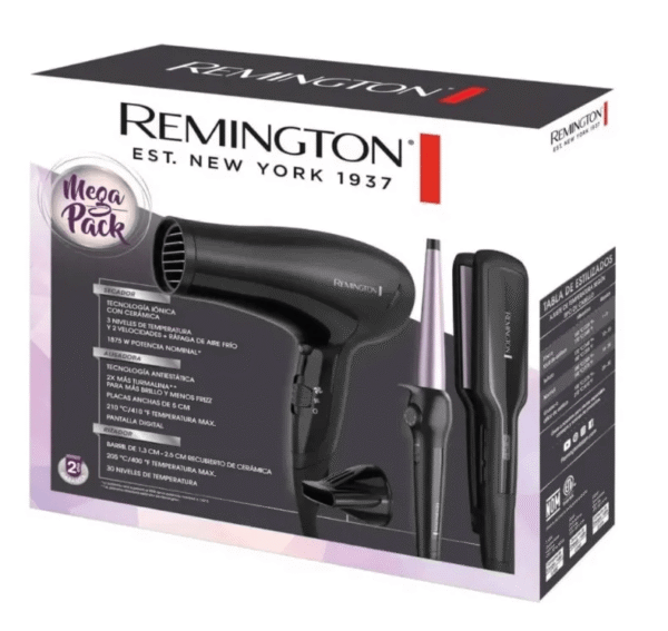 Combo Secadora De Cabello + Plancha + Rizador Remington S552 - Imagen 5