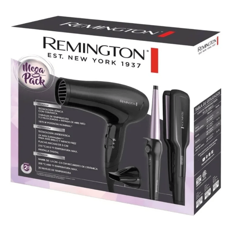 Combo Secadora De Cabello + Plancha + Rizador Remington S552 - Imagen 5
