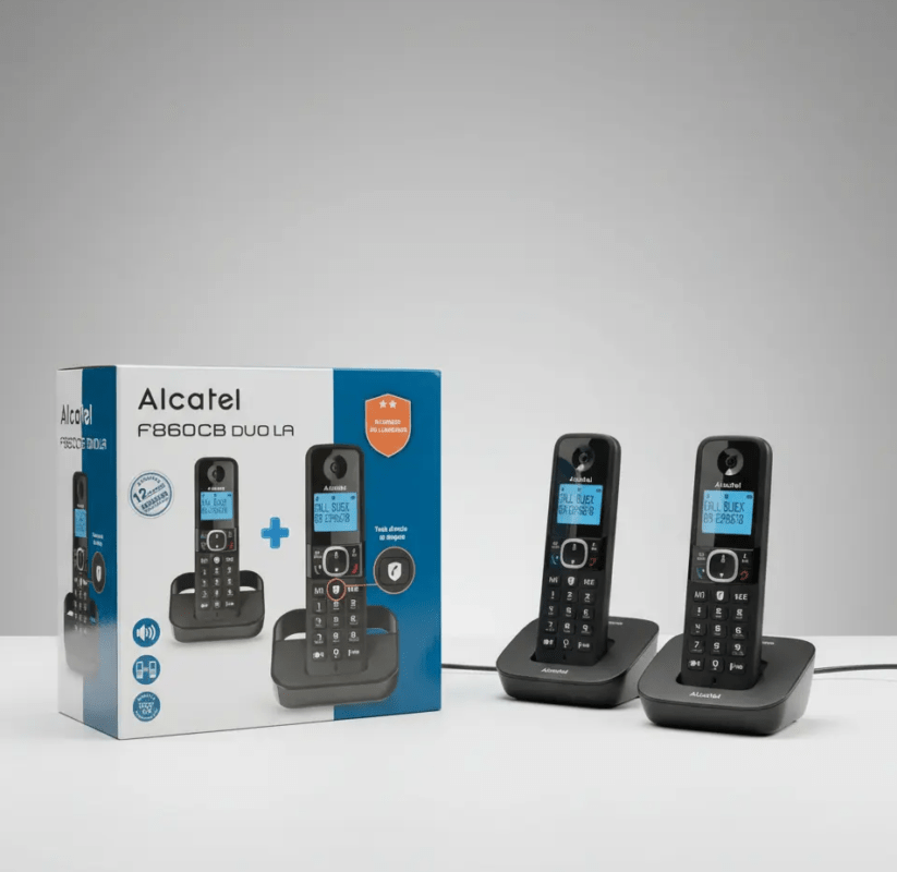 Teléfono Inalámbrico Alcatel 2 Bases F860cb Duo La