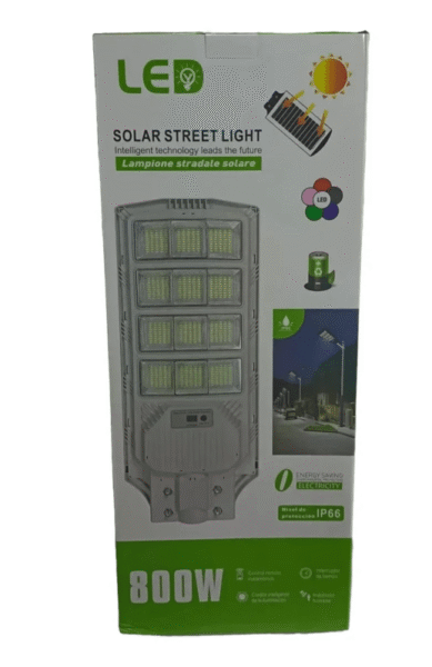 Lampara Solar Led Reflector Solar 800w Poste Exterior Tyn-95 - Imagen 3