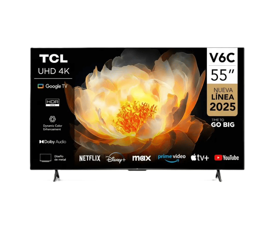 Televisión Smart Tv 55 Pulgadas Tcl 4k Uhd 55v6c